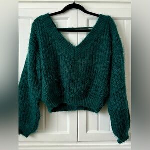 FOREVER21 Emerald Green Women's Sweater